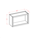 Shaker Cinder 30" W x 18" H Open Wall Cabinet Pre-Assembled