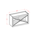 Shaker White Wine Rack Wall Cabinet Kit - Glass not Included