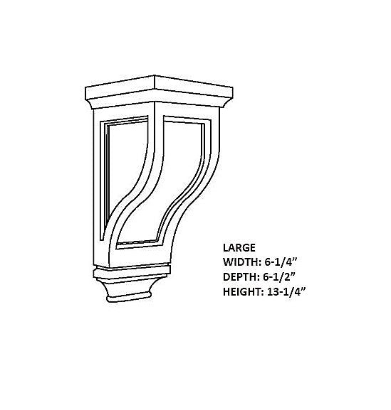 White Shaker Large Corbel