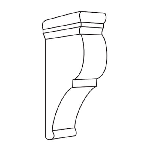 Rigby White 3"W x 10-3/4"H x 6-3/8"D Corbel Pre-Assembled