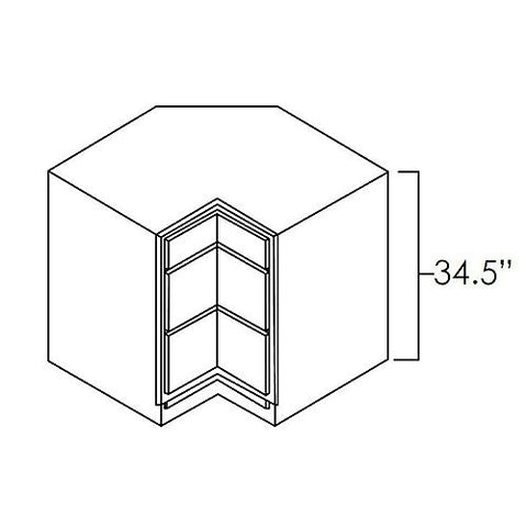 Prescott White 36" Corner Three Drawer Base
