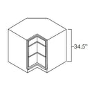 White Shaker 36" Corner Three Drawer Base Pre-Assembled