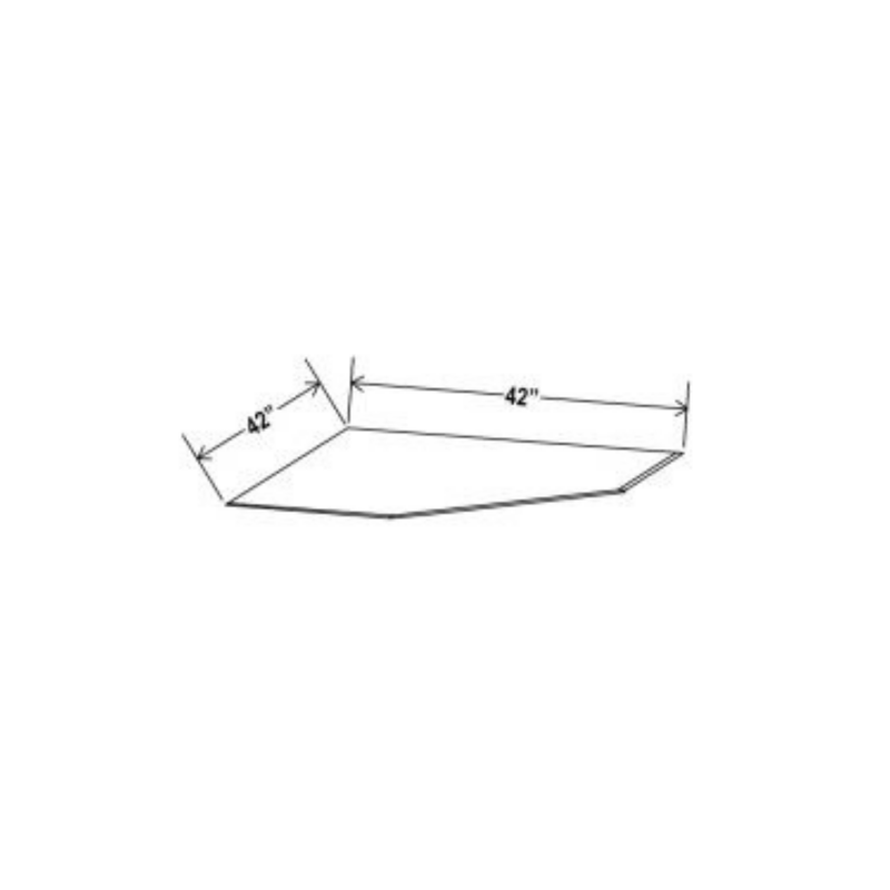 Shaker Aberdeen Green Corner Sink Front Floor - 42"W x 42"H x 23-1/4"D - for use with DCSF42