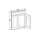 Shaker Aberdeen Green Corner Sink Base Front - 26-1/4"W x 30"H - for use with SBF4242