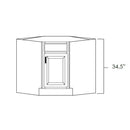 Platinum Shaker 36" Diagonal Corner Sink Base