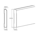 White Shaker 8' Decorative Base Moulding Pre-Assembled
