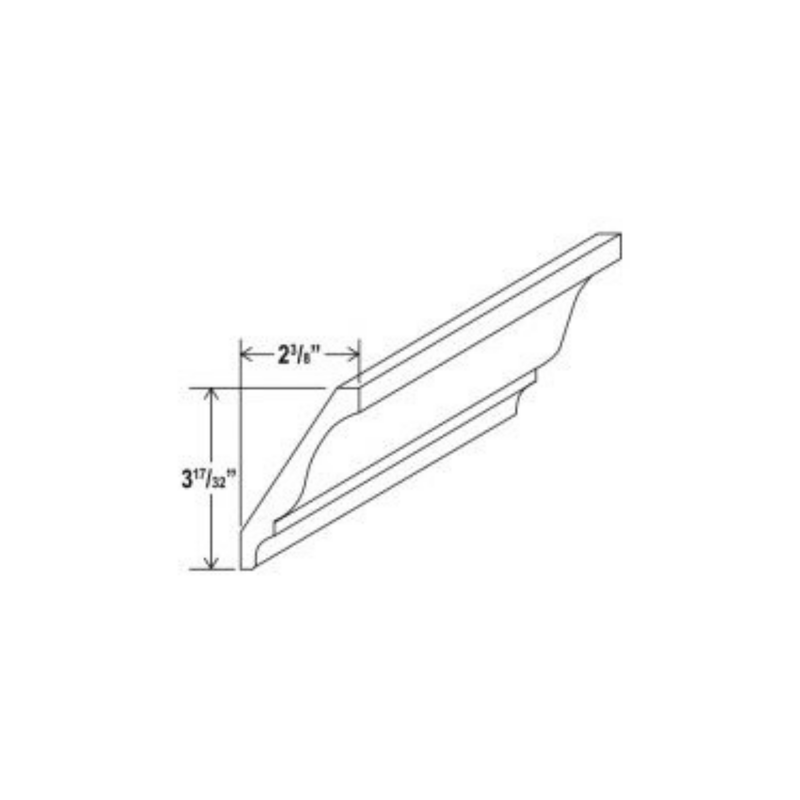 Shaker Aberdeen Green Decorative Crown Moulding - 96'W x 4 3/8'H x 11/16"D