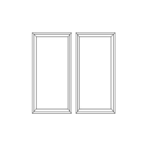 Knotty Hickory Shaker 24" x 36" Wall Cabinet Plain Glass Doors