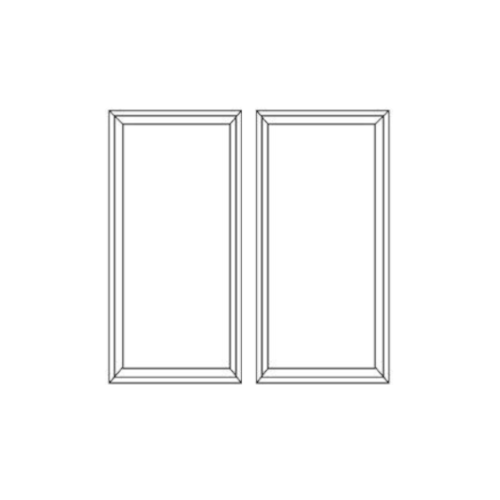 Granville Rustic Hickory 30" x 36" Wall Cabinet Plain Glass Doors