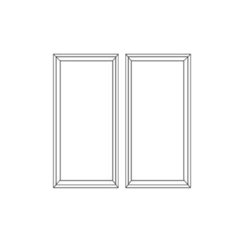 Knotty Hickory Shaker 24" x 36" Wall Cabinet Plain Glass Doors