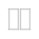 Knotty Hickory Shaker 30" x 36" Wall Cabinet Plain Glass Doors