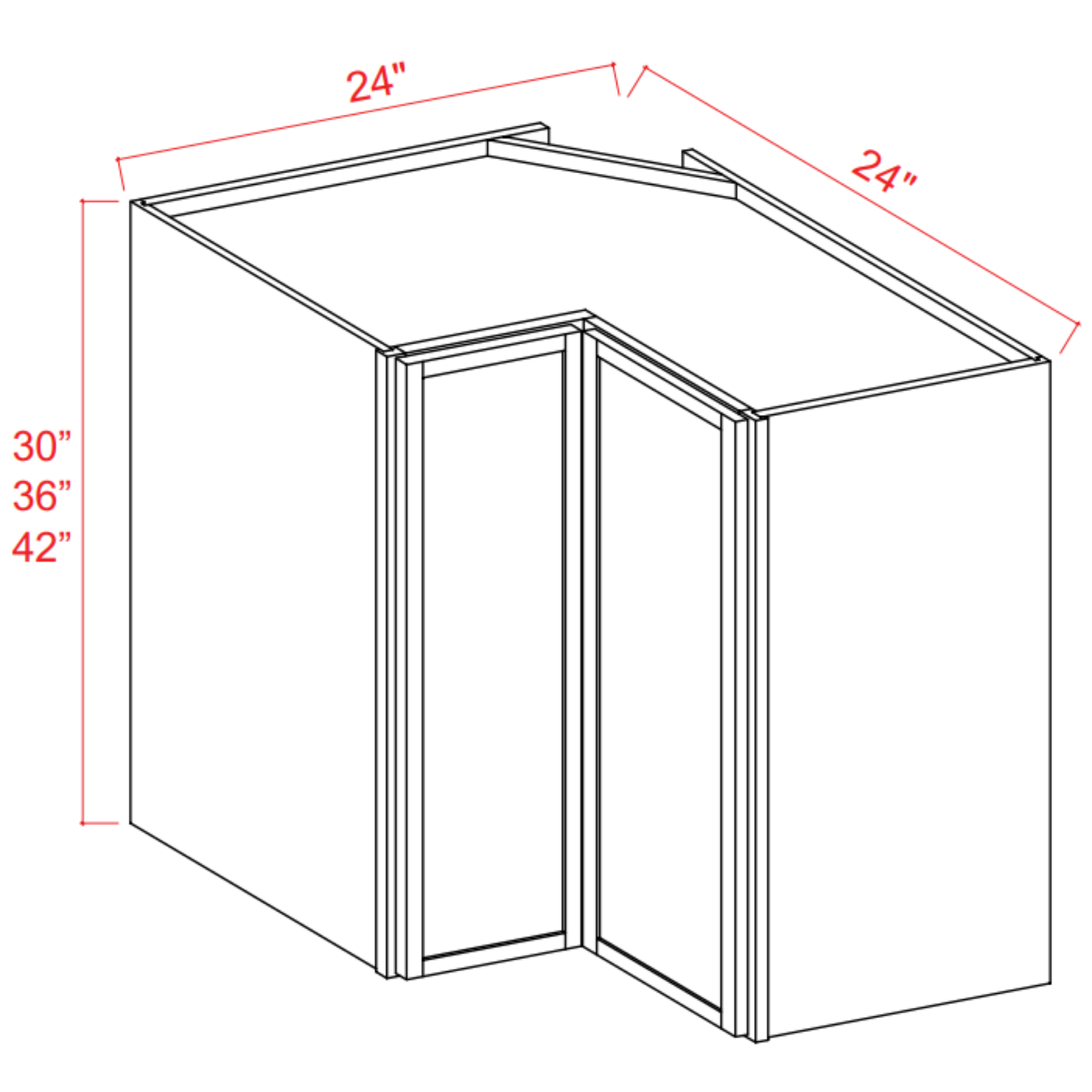 Slim Shaker Aberdeen Green Easy Reach Wall Cabinet - 24"W x 42"H x 12"D - 3S