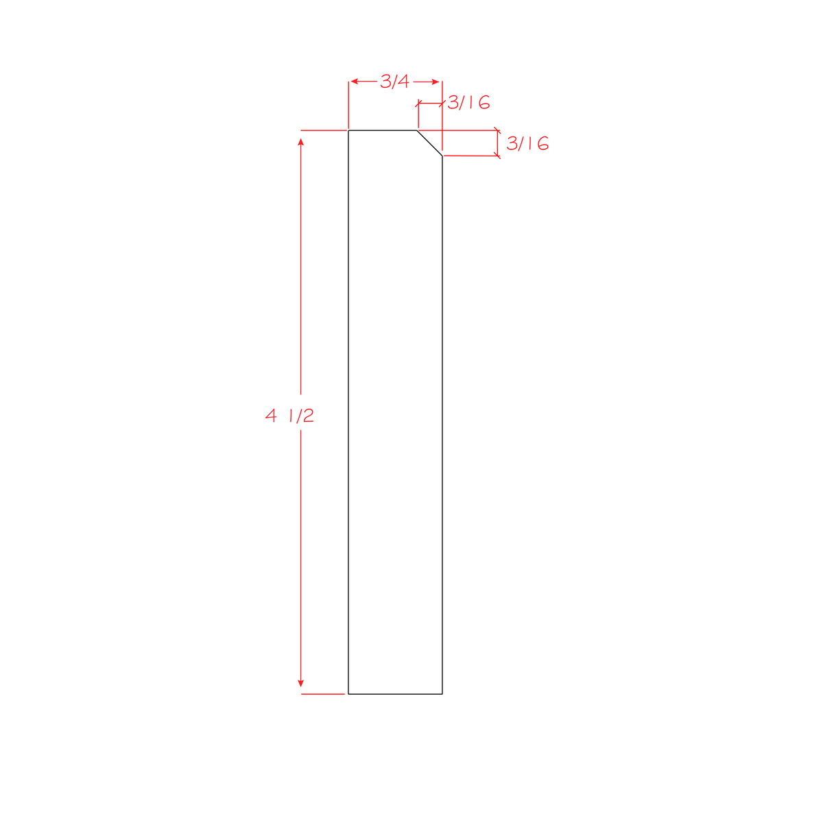 Belmont Cashmere Angled Furniture Base Moulding