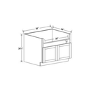 Shaker Aberdeen Green Farm Sink Base - 36"W X 34-1/2"H X 24"D