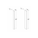 Shaker Aberdeen Green Wall Filler - 3"W x 42"H x 3/4"D