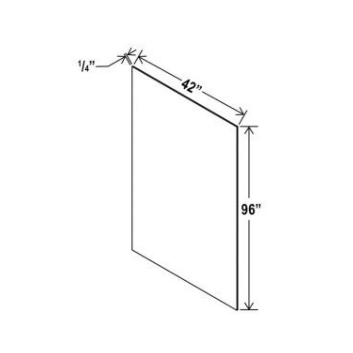 Shaker Aberdeen Green Finished Plywood Panel - 96"W x 42"H x 1/4"D
