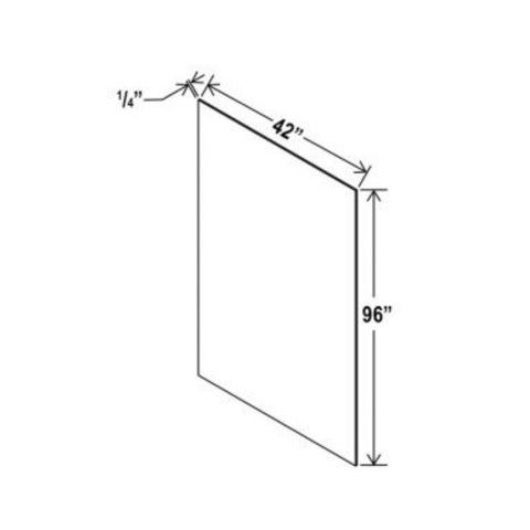 Shaker Aberdeen Green Finished Plywood Panel - 96"W x 42"H x 1/4"D