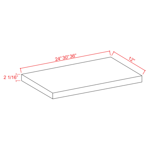 Slim Shaker Aberdeen Green Floating Shelf-30"W x 2-1/16"H x 12"D