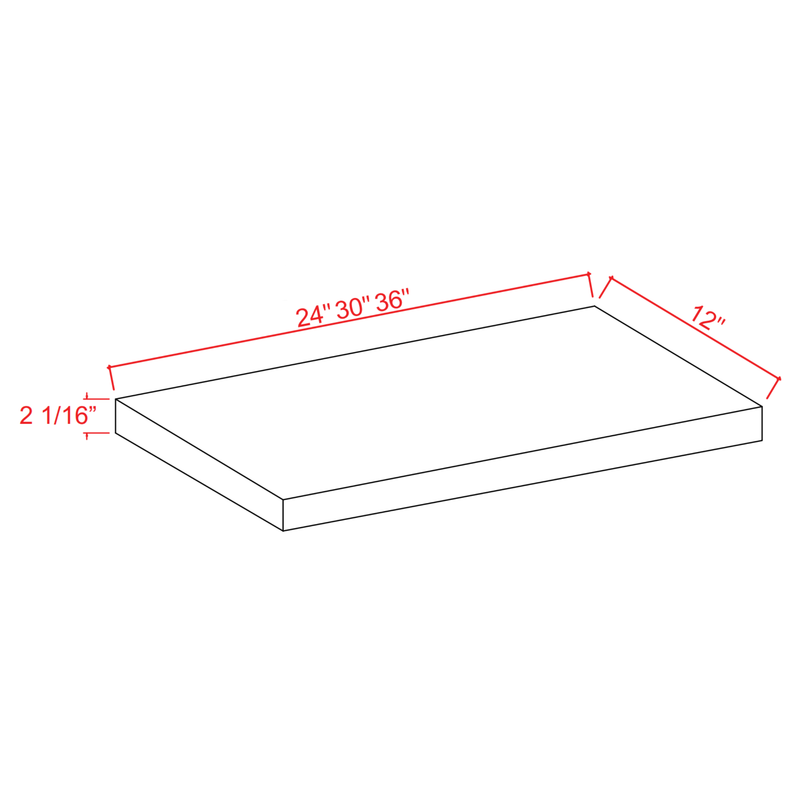 Slim Shaker Aberdeen Green Floating Shelf-24"W x 2-1/16"H x 12"D