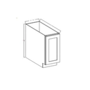 Shaker Aberdeen Green Base Cabinet - Full Height Door-12"W x 34-1/2"H x 24"D - 1D, 1S