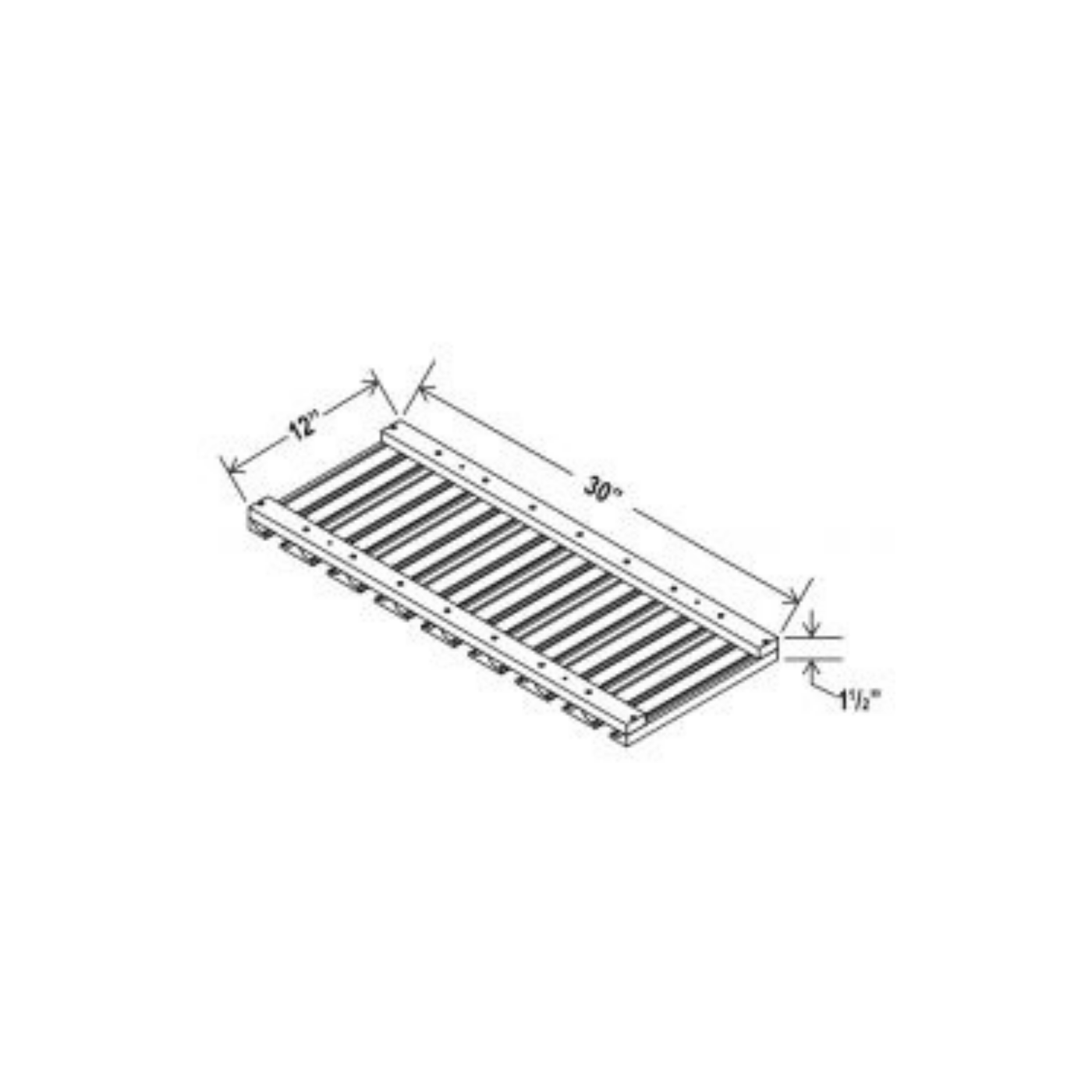 Shaker Aberdeen Green Stem Wine Glass Holder - 30"W x 1 1/2"H x 12"D