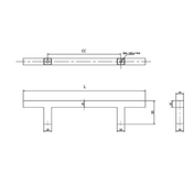 SS Handle,10X10Mm,L-50Mm,H 35Mm Bn