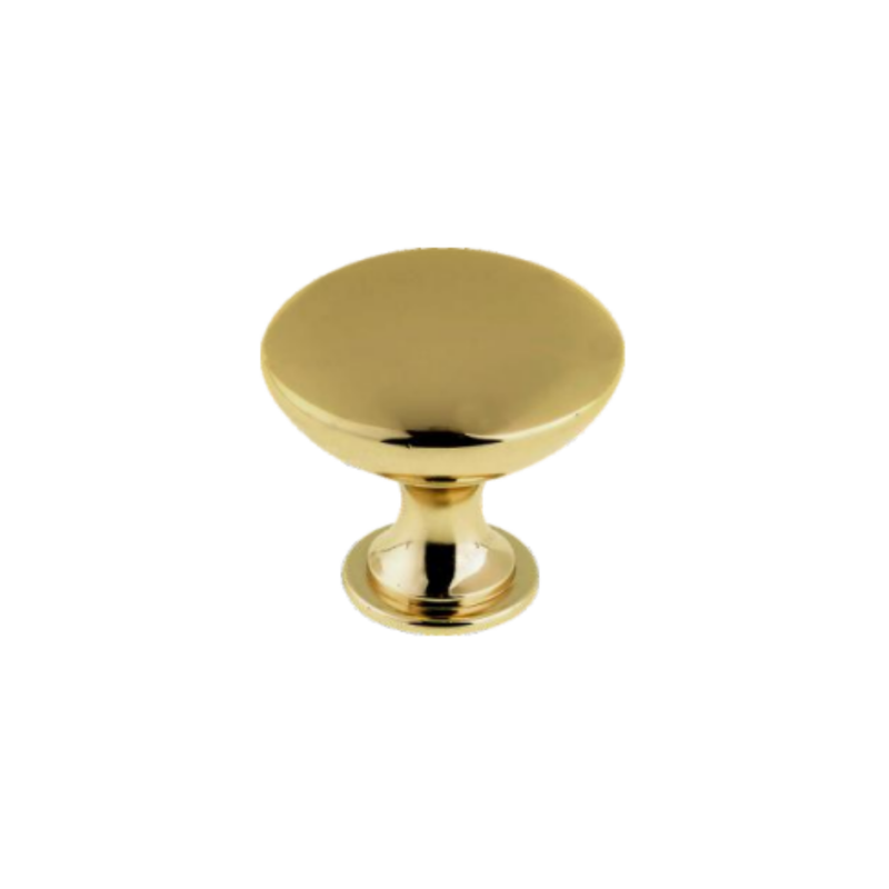 Zamak Knob Dia 30Mm Bright Brass