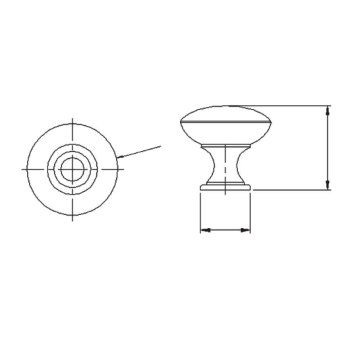Zamak Knob Dia 30Mm Bright Brass