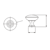 Zamak Knob Dia 30Mm Bright Brass