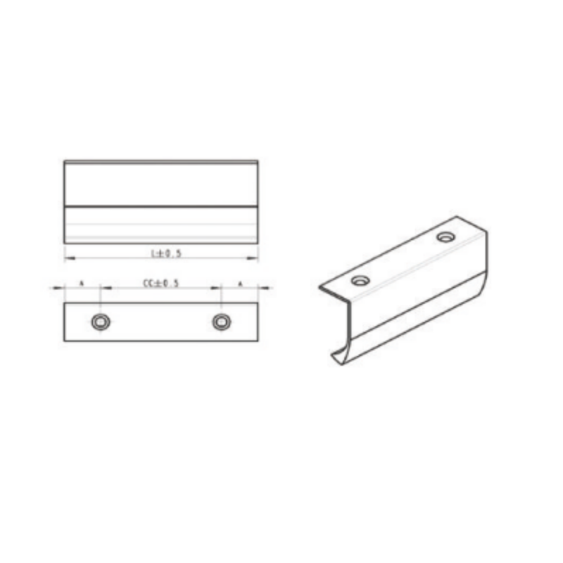 Alu Curved Handle,L-5 Inch,Bn