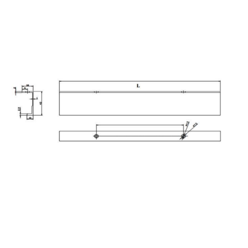 Alu Handle,L-10 Inch,Bn