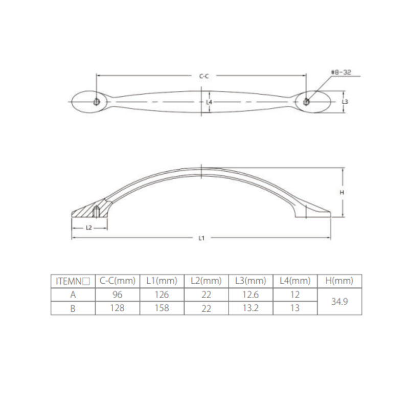 Zamak Handle,96 126Mm,Borb