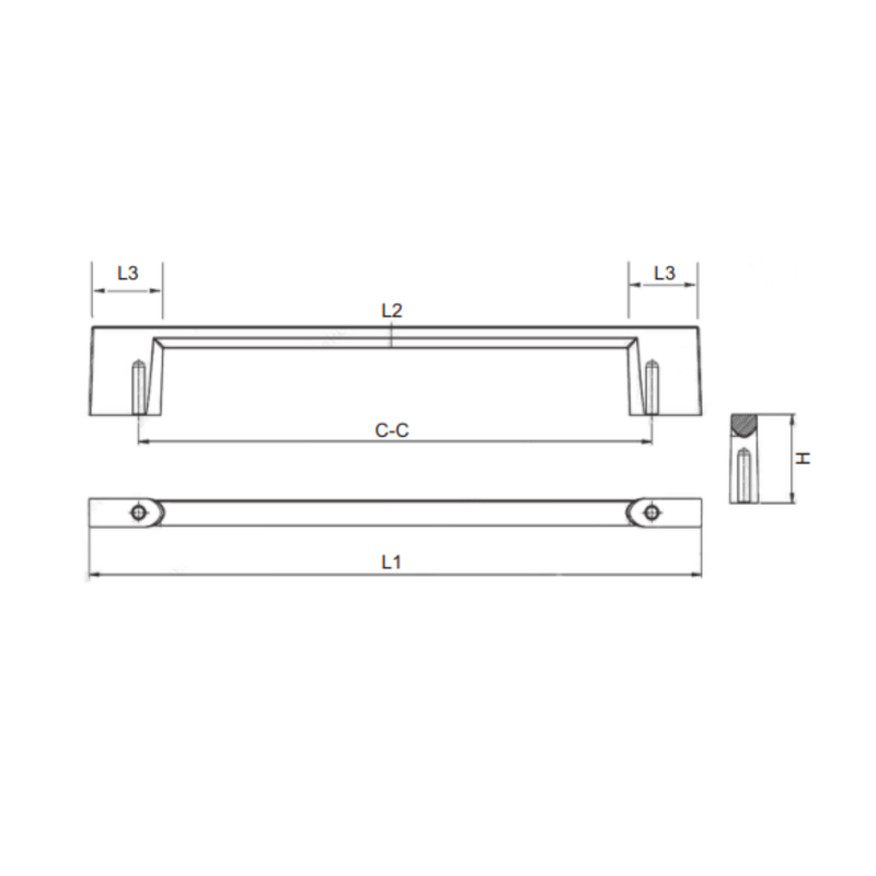 Zamak Handle,192 224Mm,Bg