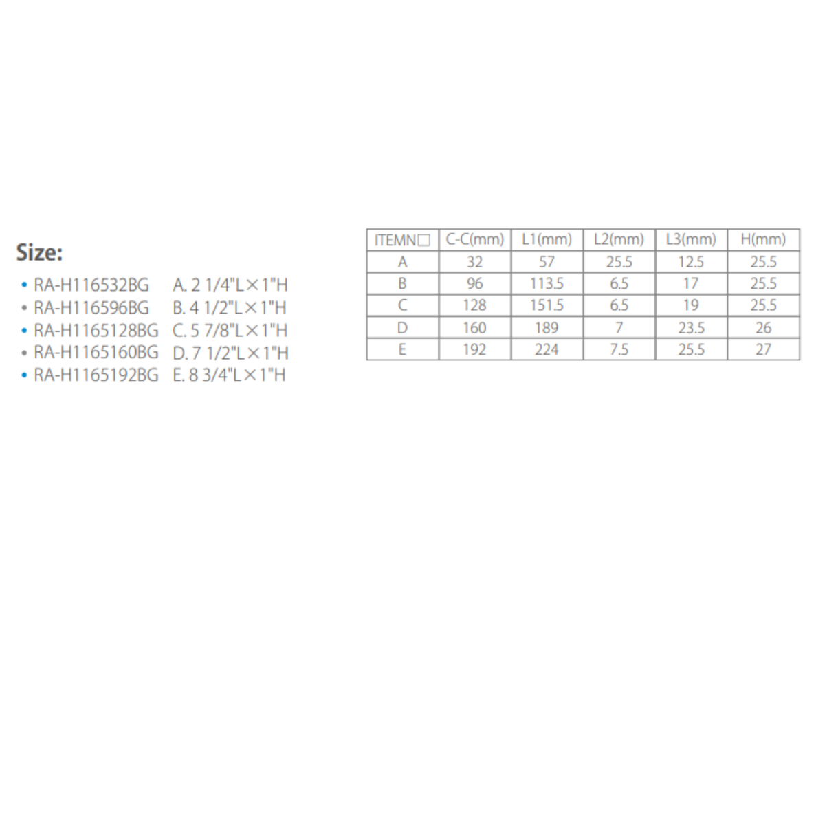Zamak Handle 32 57Mm,H 31Mm Bg