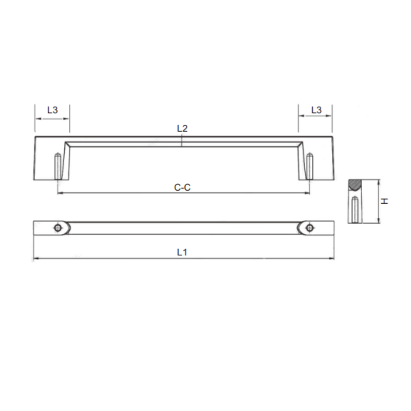 Zamak Handle,160 189Mm,Bn