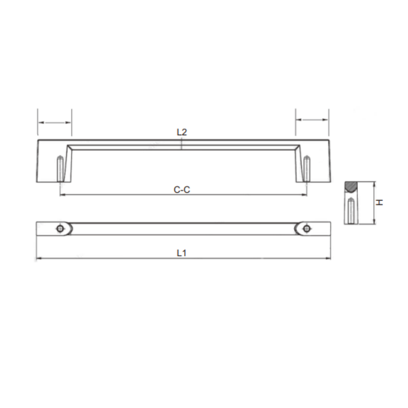 Zamak Handle 128 151Mm,H 25.5Mm Cp