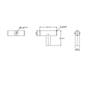 Steel T Bar Knob 12Mm 40Mm Bn