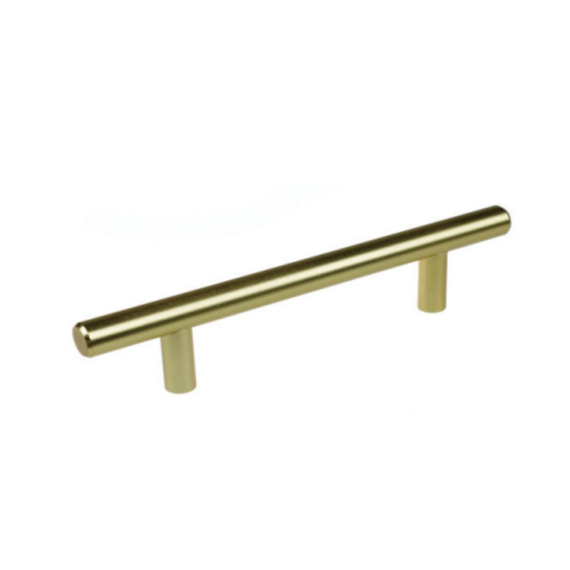 Steel Bar Handle 12Mm,128Mm 208Mm, Brushed Gold