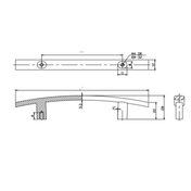 Zamak Handle 128 197Mm,H 31Mm Mb