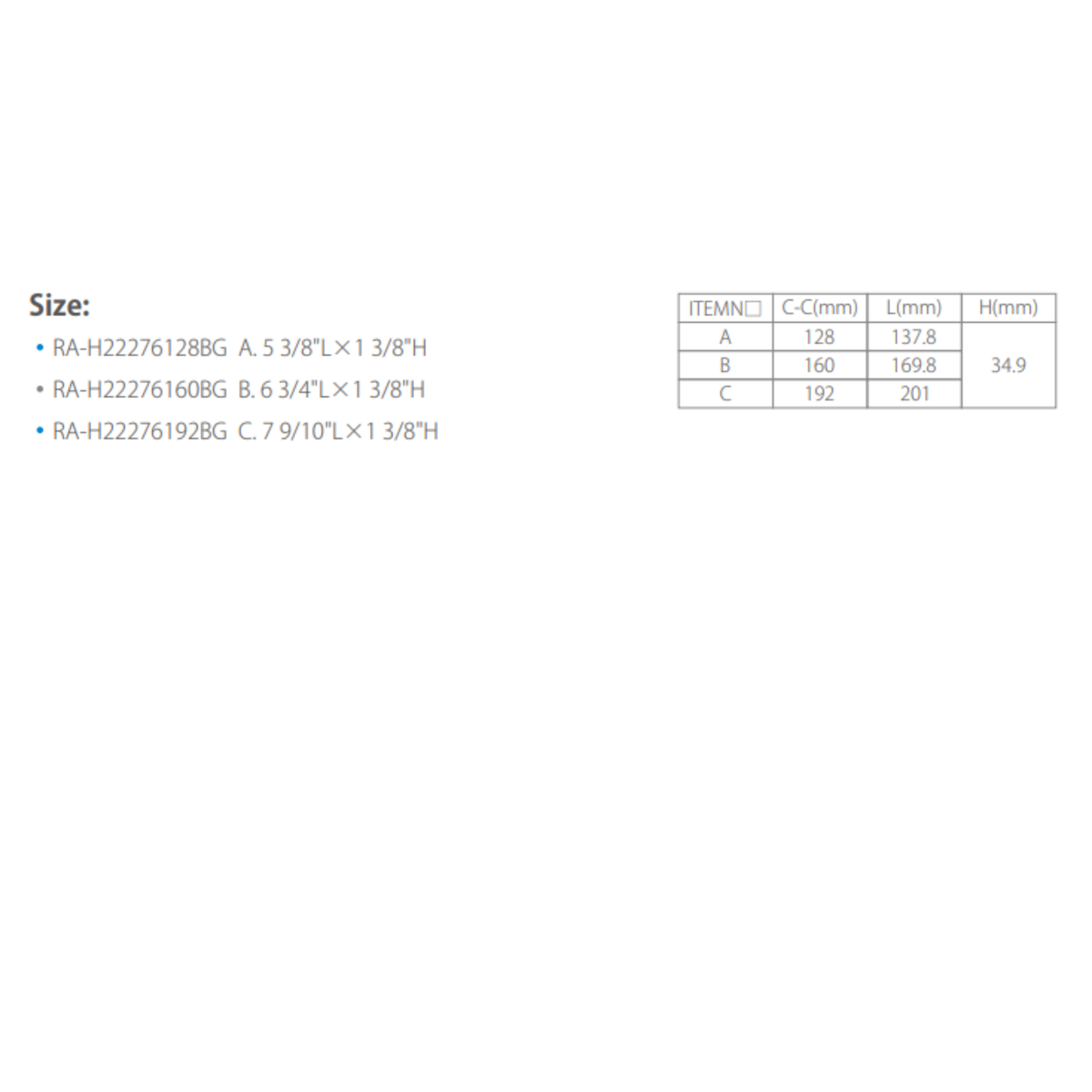Alu Handle 128 137Mm.H 28Mm Bg
