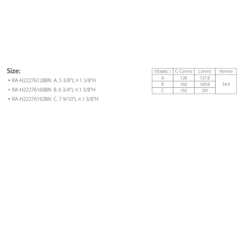 Alu Handle 192 201Mm.H 28Mm Bn