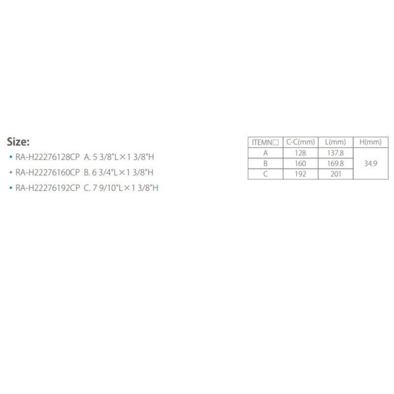 Alu Handle 128 137Mm.H 28Mm Cp