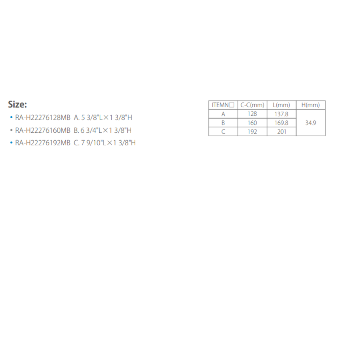 Alu Handle 192 201Mm.H 28Mm Mb