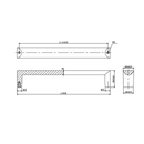 Zamak Handle 128 135Mm, H 26Mm Bg