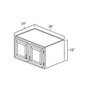 Toffee Shaker 36" x 18" x 24" Refrigerator Wall Cabinet