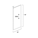 Rustic Hickory Shaker 36" W x 96" H Island Panel