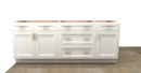 Shaker White 84" Island (countertops not included)