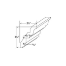 Shaker Aberdeen Green Inset Crown Moulding - 96'W x 4 3/16'H x 7/8"D