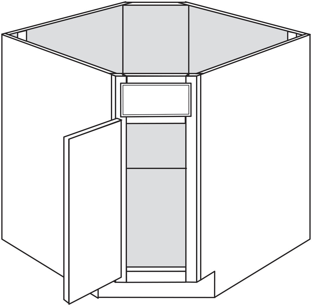 Hadley Drift 36" Diagonal Sink Base