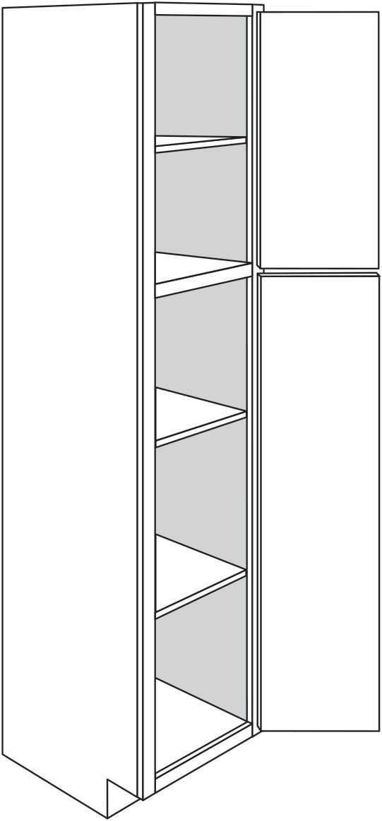 Hadley Coastal Slab 18"W x 84"H Vanity Linen Closet